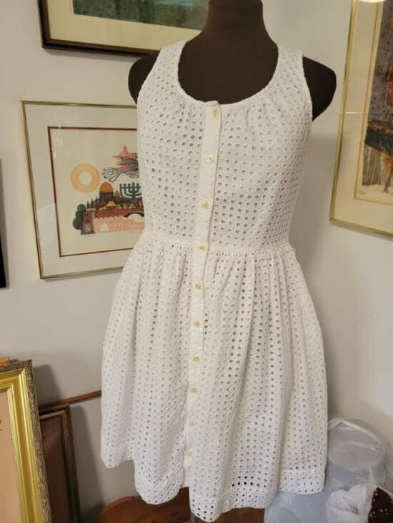 kate spade Dresses & Skirts - Broome Street By Kate Spade Summer Eyelet Cotton Dress Size Small